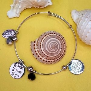 💥4/$20 Bangle Adjustable Inspirational Charm Bracelet STRENGTH